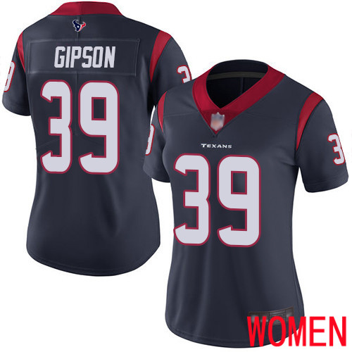 Houston Texans Limited Navy Blue Women Tashaun Gipson Home Jersey NFL Football #39 Vapor Untouchable->houston texans->NFL Jersey